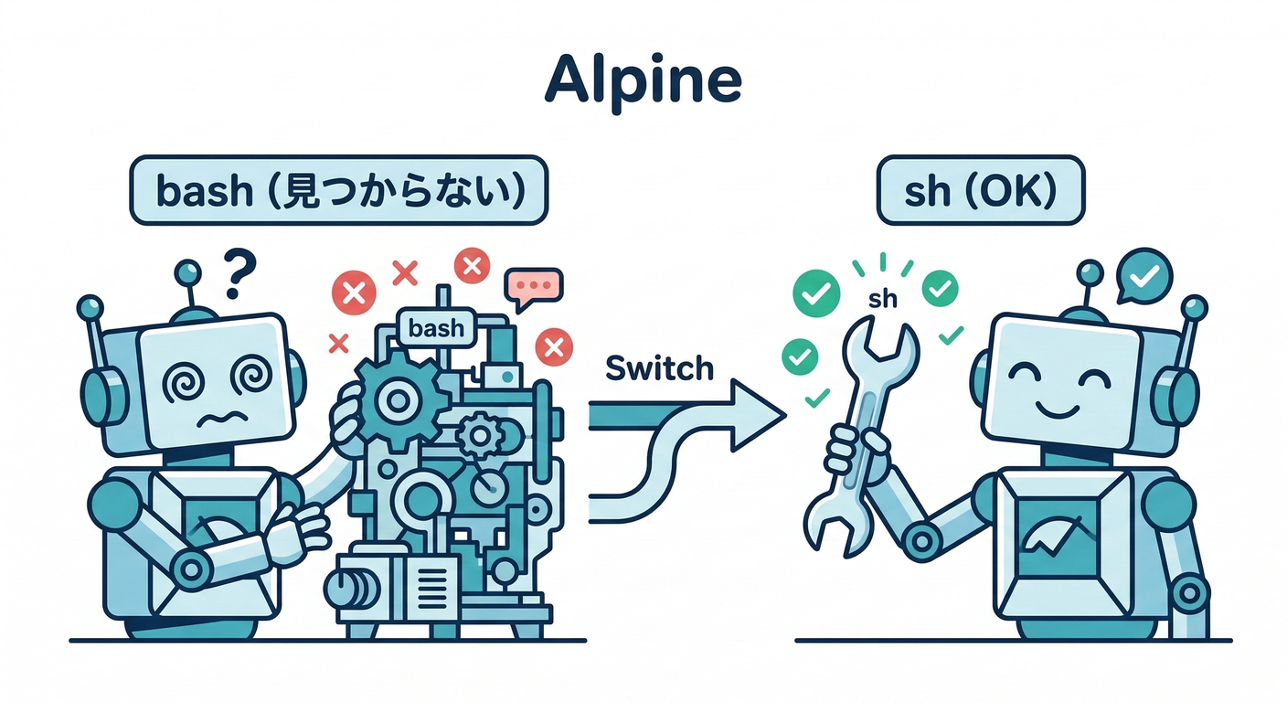 Bash vs Sh (Alpine)
