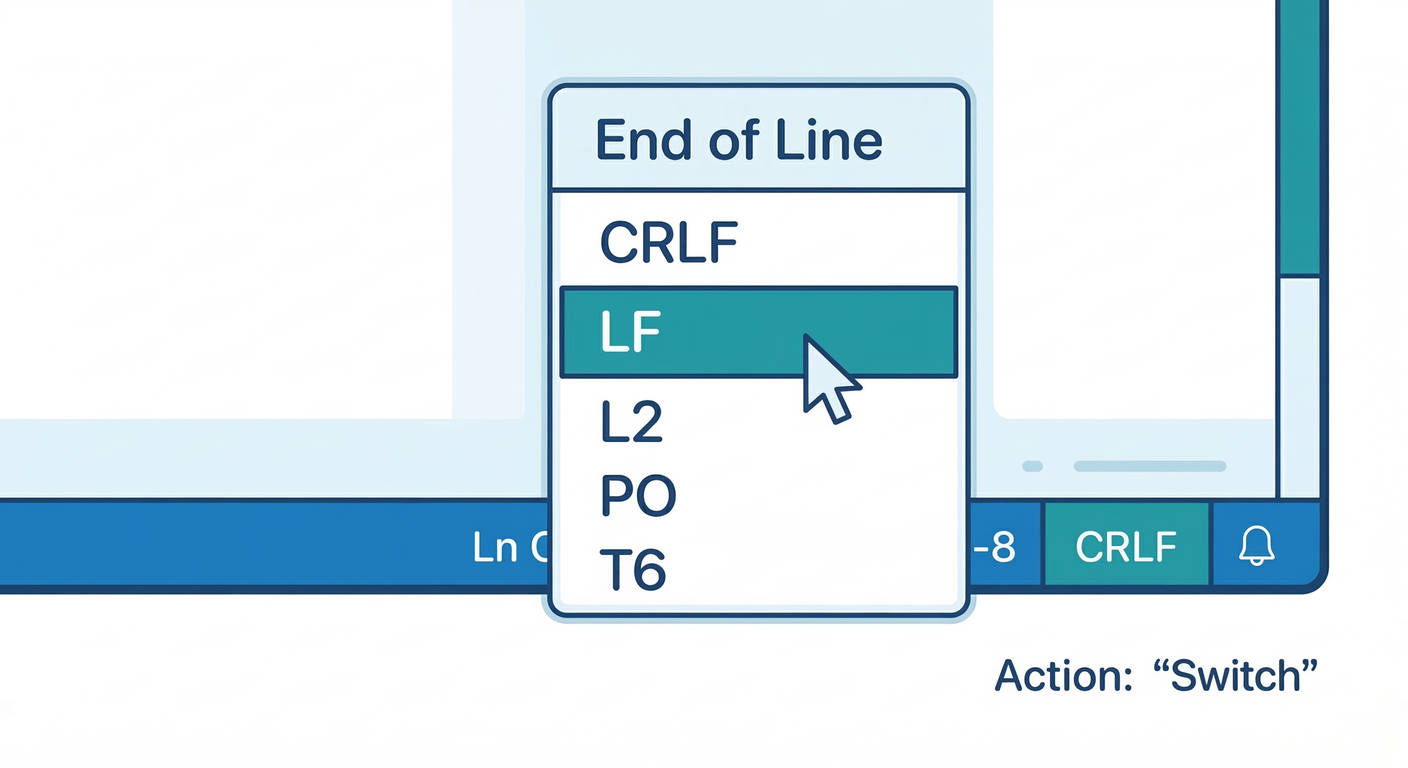 VS Code EOL Switch