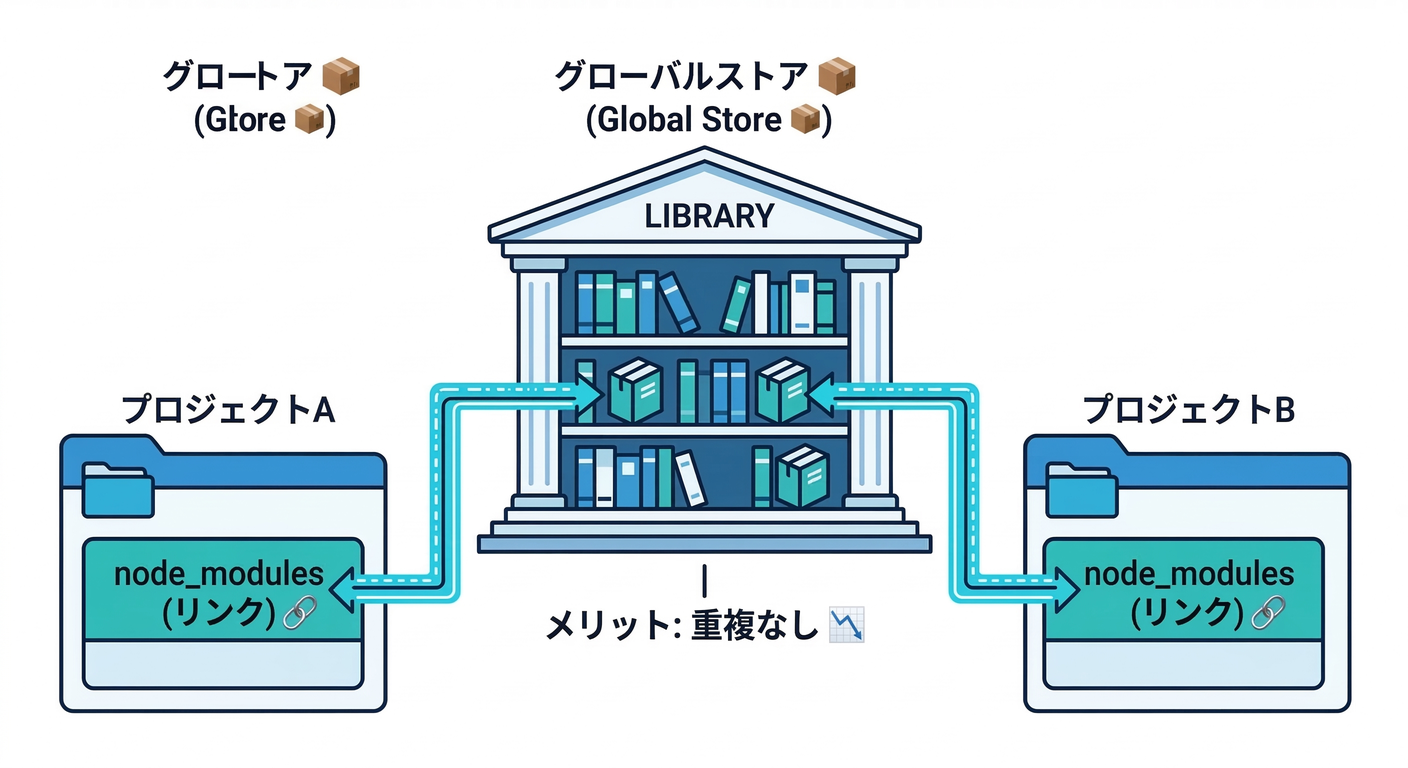 pnpm Store Link Structure