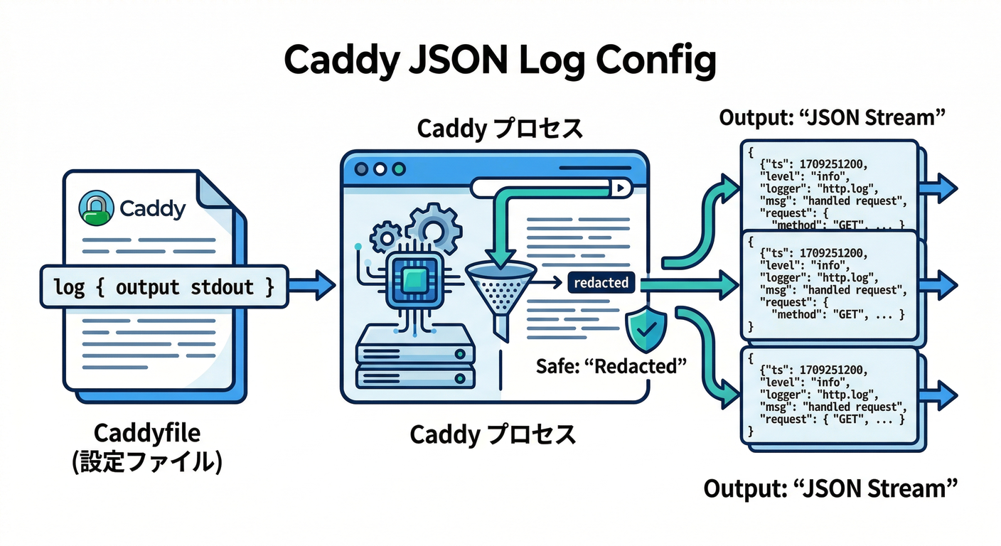 Caddy JSON Log Config
