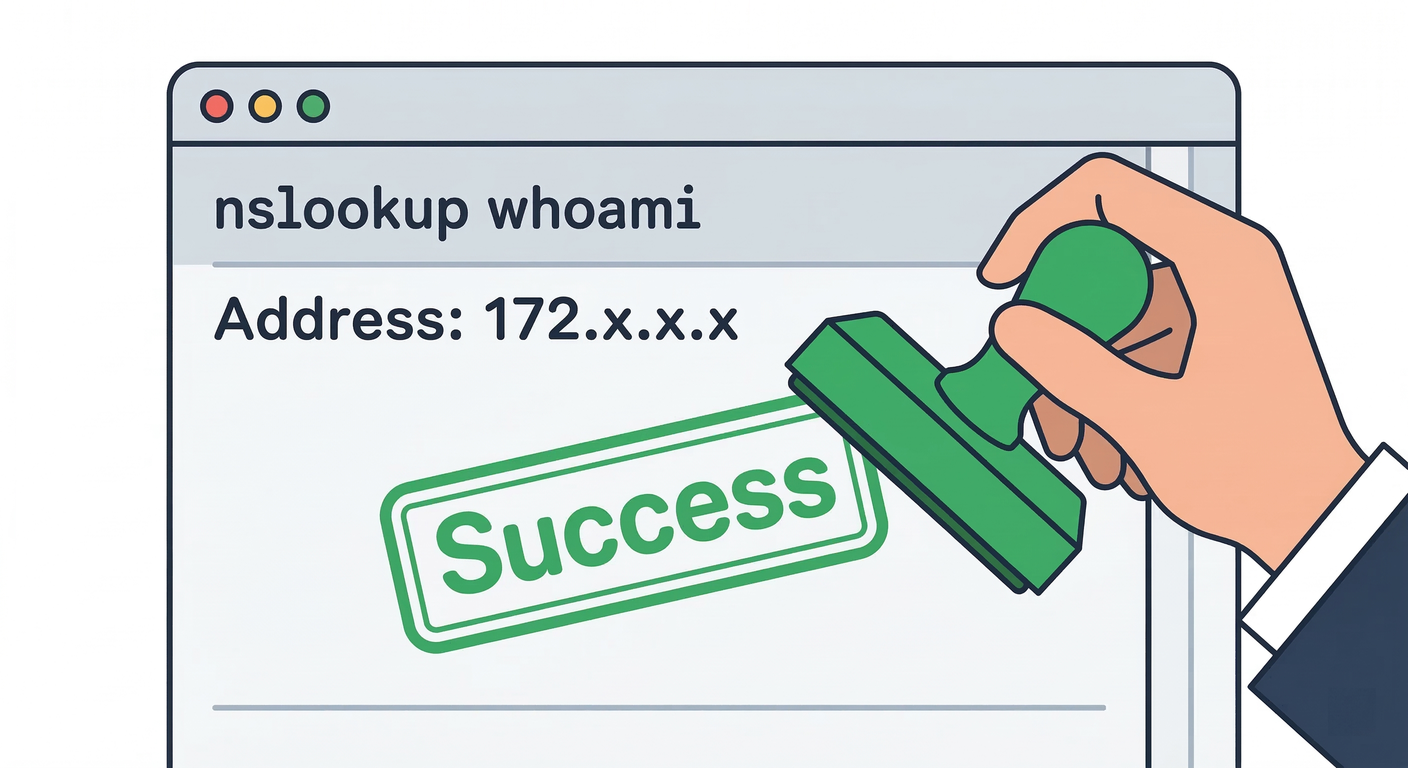 Successful nslookup