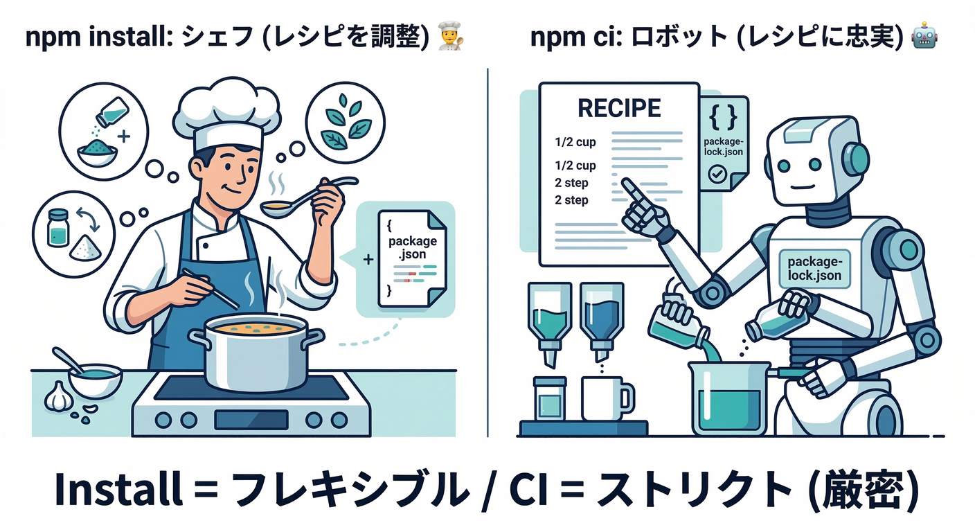 npm ci vs install