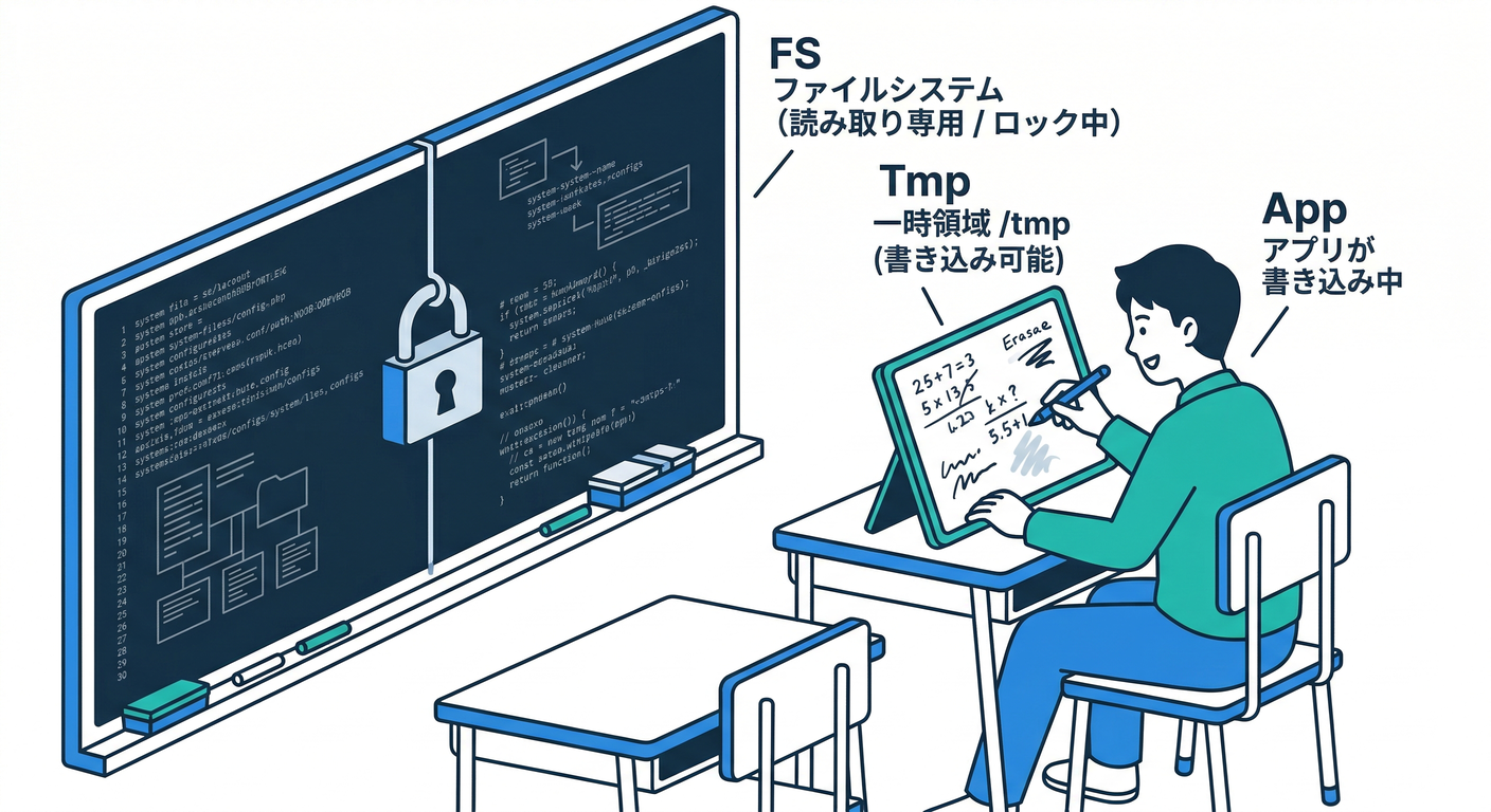 readonly with tmpfs
