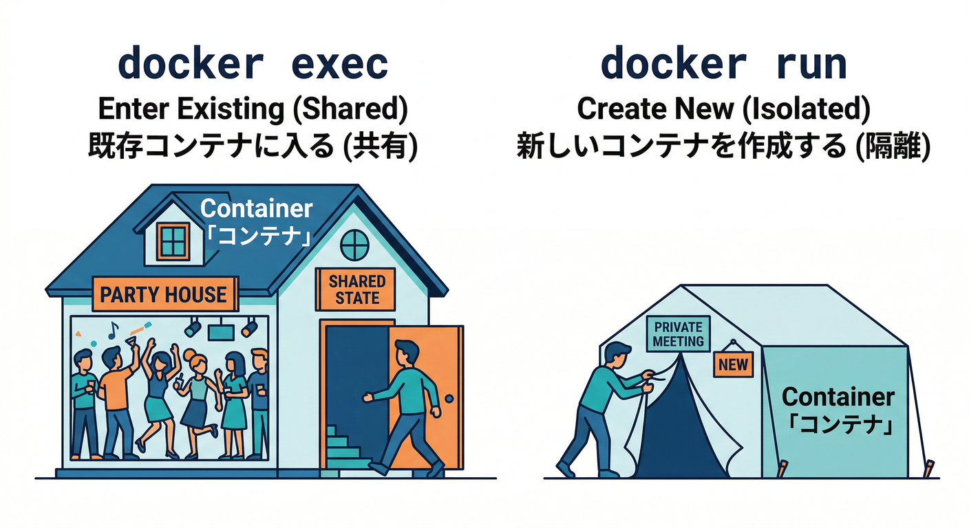 Exec vs Run
